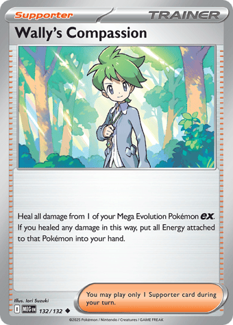 Wally's Compassion Mega Evolution Pokemon Card