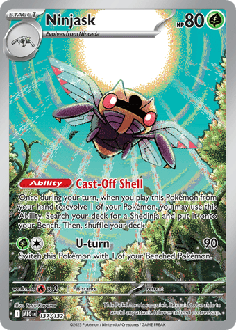 Ninjask Mega Evolution Pokemon Card