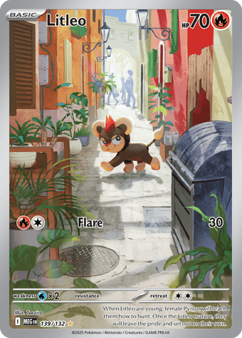 Litleo Mega Evolution Pokemon Card