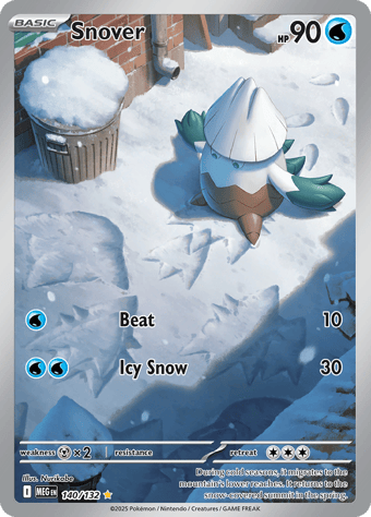 Snover Mega Evolution Pokemon Card