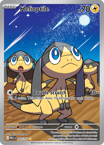 Helioptile Mega Evolution Pokemon Card