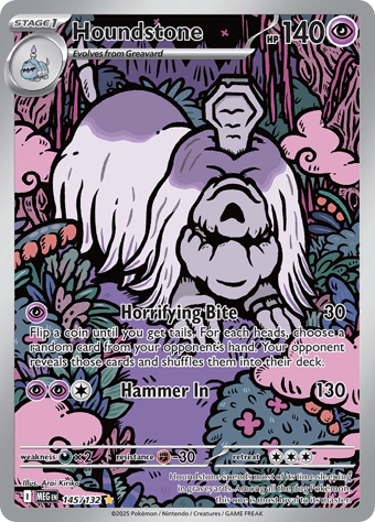 Houndstone Mega Evolution Pokemon Card