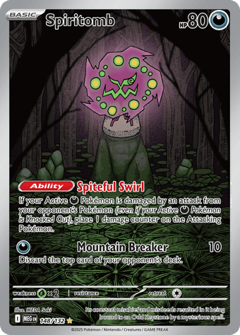 Spiritomb Mega Evolution Pokemon Card