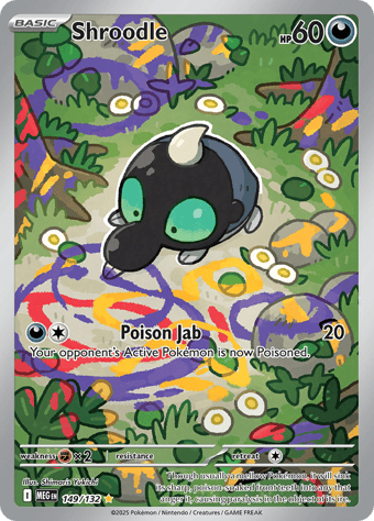 Shroodle Mega Evolution Pokemon Card