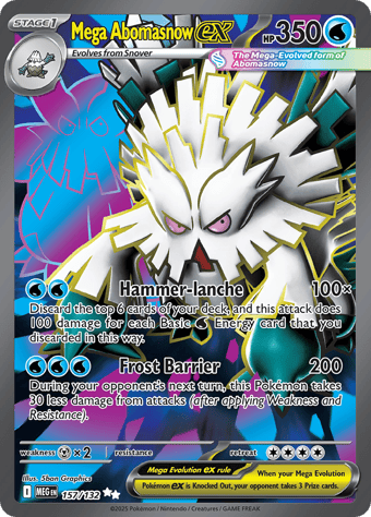Mega Abomasnow Mega Evolution Pokemon Card