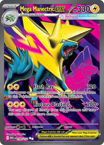 Mega Manectric ex Mega Evolution Pokemon Card
