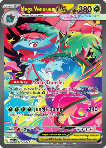 Mega Venusaur ex Mega Evolution Pokemon Card