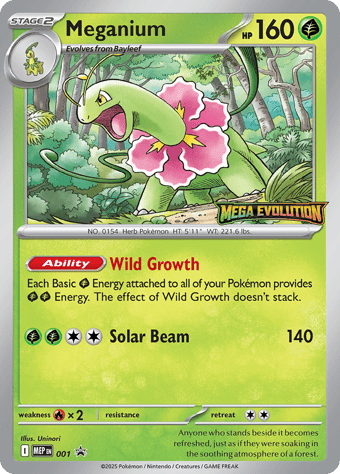 Meganium Mega Evolution Black Star Promos Pokemon Card
