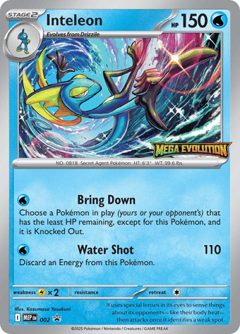 Inteleon Mega Evolution Black Star Promos Pokemon Card