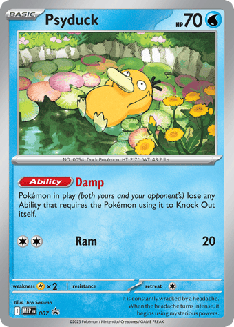 Psyduck Mega Evolution Black Star Promos Pokemon Card