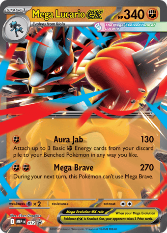 Mega Lucario EX Mega Evolution Black Star Promos Pokemon Card