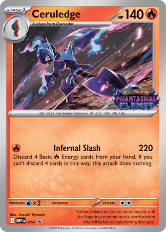 Ceruledge Mega Evolution Black Star Promos Pokemon Card