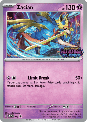 Zacian Mega Evolution Black Star Promos Pokemon Card