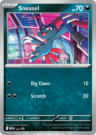 Sneasel Mega Evolution Black Star Promos Pokemon Card