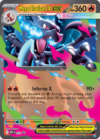 Mega Charizard X EX Mega Evolution Black Star Promos Pokemon Card