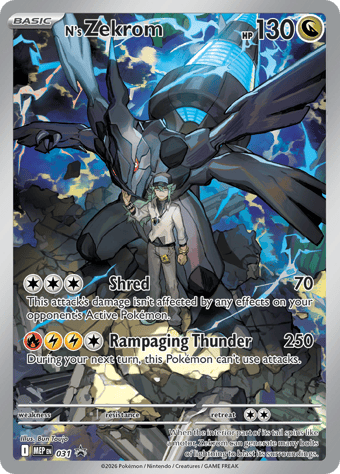 N's Zekrom Mega Evolution Black Star Promos Pokemon Card
