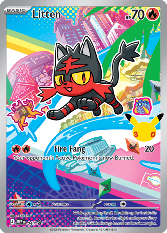 Litten Mega Evolution Black Star Promos Pokemon Card