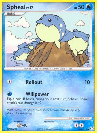 Spheal Mysterious Treasures Pokemon Card