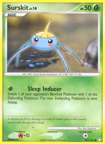Surskit Mysterious Treasures Pokemon Card