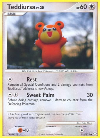 Teddiursa Mysterious Treasures Pokemon Card