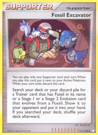 Fossil Excavator Mysterious Treasures Pokemon Card