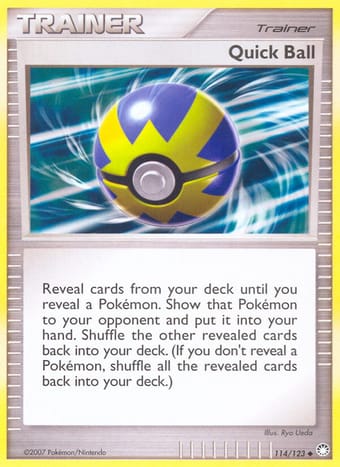 Quick Ball Mysterious Treasures Pokemon Card