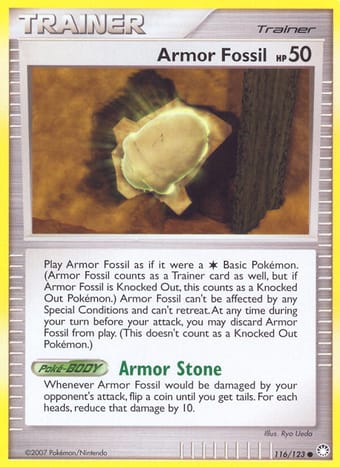 Armor Fossil Mysterious Treasures Pokemon Card