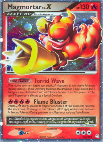 Magmortar Mysterious Treasures Pokemon Card