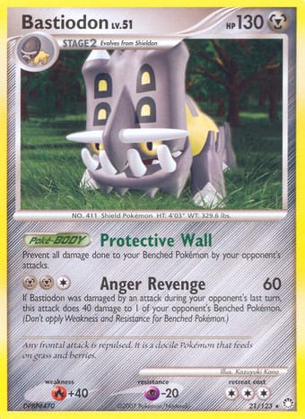Bastiodon Mysterious Treasures Pokemon Card