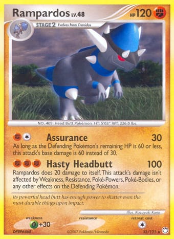 Rampardos Mysterious Treasures Pokemon Card