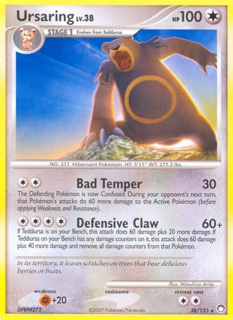 Ursaring Mysterious Treasures Pokemon Card