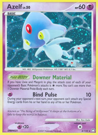 Azelf Mysterious Treasures Pokemon Card