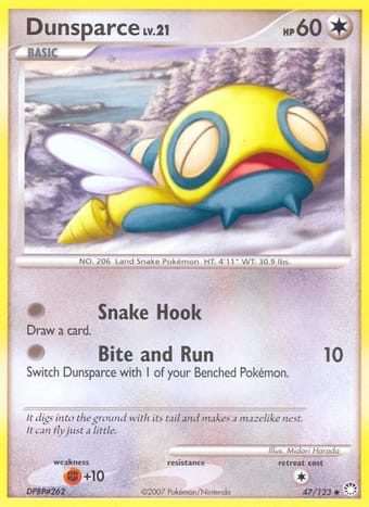 Dunsparce Mysterious Treasures Pokemon Card