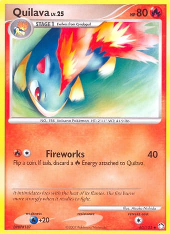 Quilava Mysterious Treasures Pokemon Card