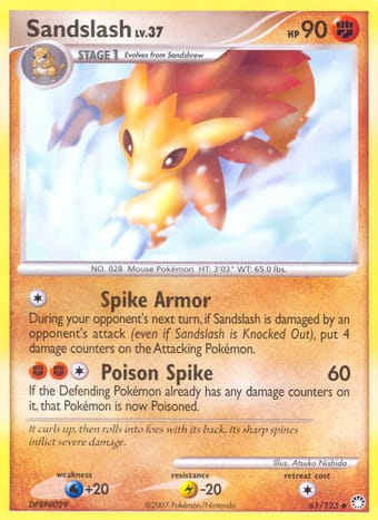 Sandslash Mysterious Treasures Pokemon Card