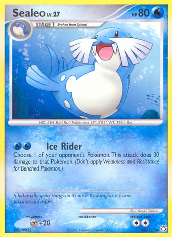 Sealeo Mysterious Treasures Pokemon Card