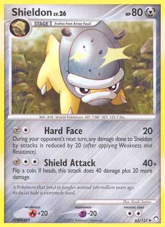 Shieldon Mysterious Treasures Pokemon Card