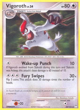 Vigoroth Mysterious Treasures Pokemon Card
