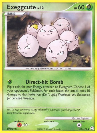 Exeggcute Mysterious Treasures Pokemon Card