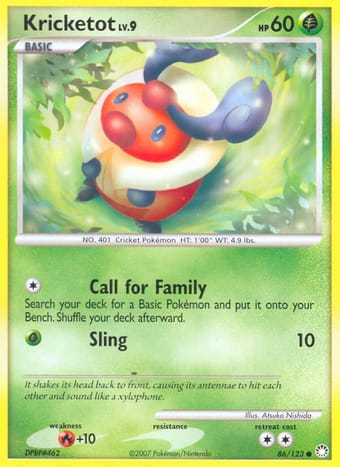 Kricketot Mysterious Treasures Pokemon Card