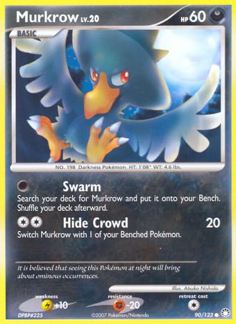 Murkrow Mysterious Treasures Pokemon Card