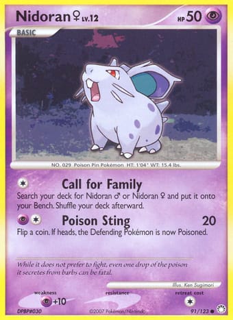 Nidoran♀ Mysterious Treasures Pokemon Card