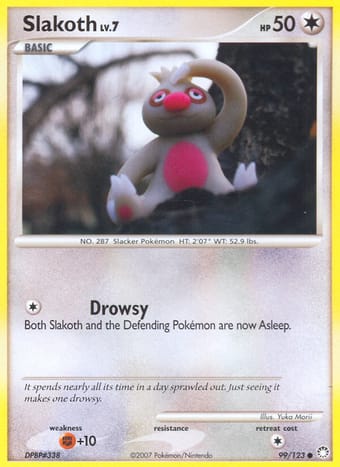 Slakoth Mysterious Treasures Pokemon Card