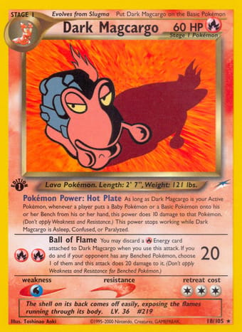 Dark Magcargo Neo Destiny Pokemon Card