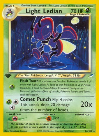 Light Ledian Neo Destiny Pokemon Card