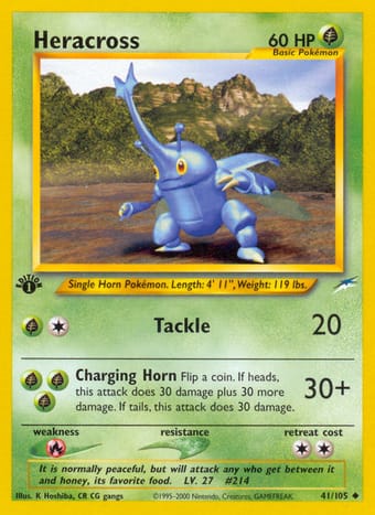 Heracross Neo Destiny Pokemon Card