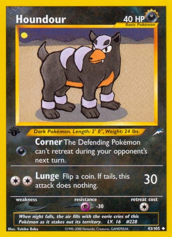 Houndour Neo Destiny Pokemon Card