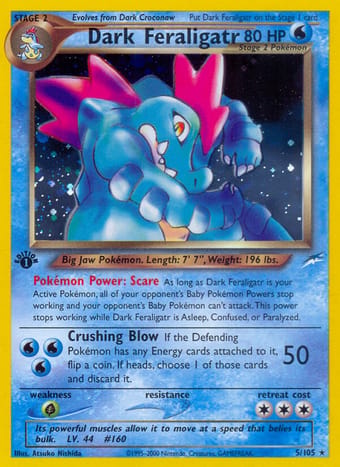 Dark Feraligatr Neo Destiny Pokemon Card