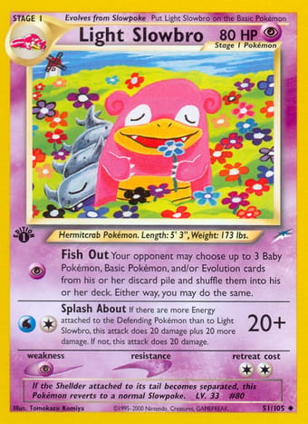 Light Slowbro Neo Destiny Pokemon Card