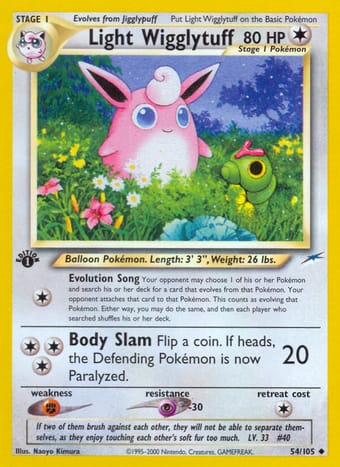 Light Wigglytuff Neo Destiny Pokemon Card